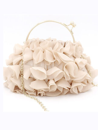 Women's Polyester Solid Color Chain Clutch Bags