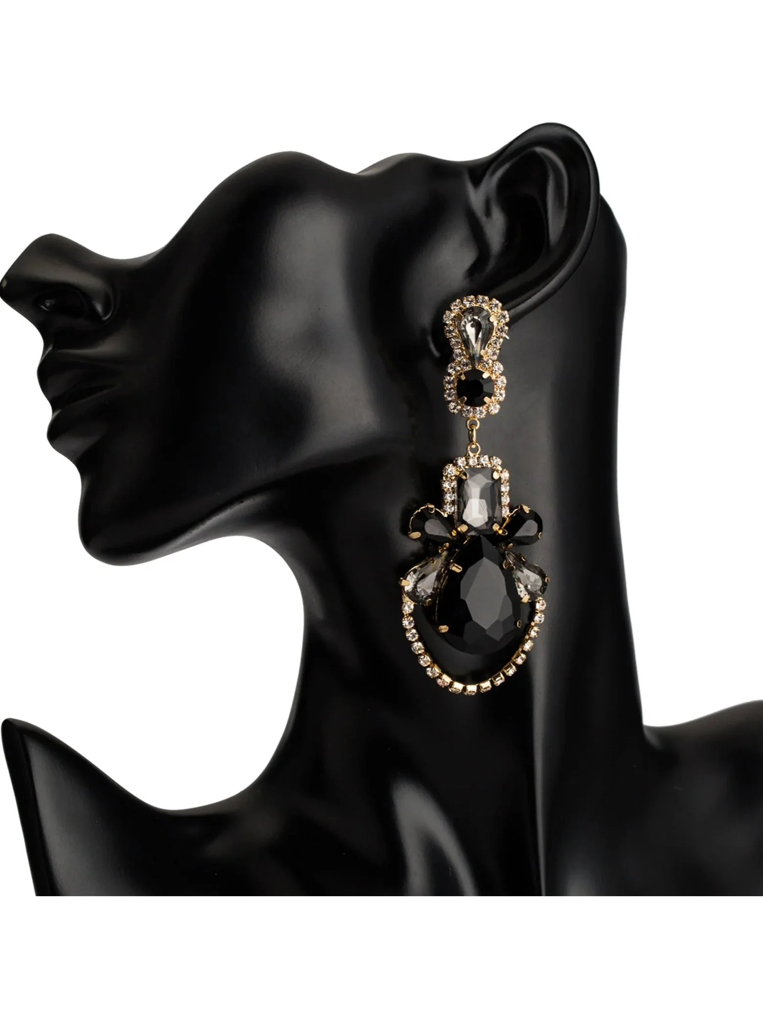 Alloy Earrings with Crystals Rhinestone For Women's Wedding Work Daily Party - Image 2