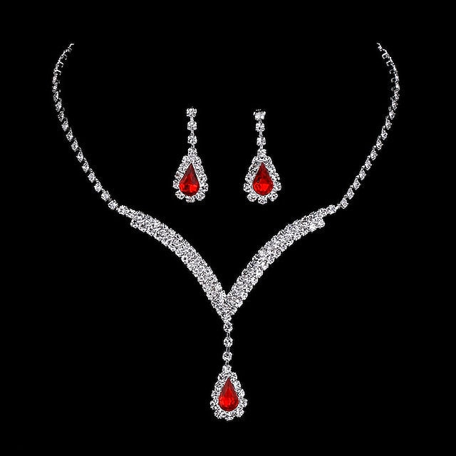 1 set Bridal Jewelry Sets For Women's Party Formal Rhinestone Alloy Chandelier - Image 7