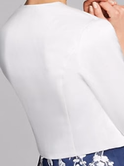 Women‘s Wrap Half Sleeve Coats / Jackets Satin With Pure Color - Image 3