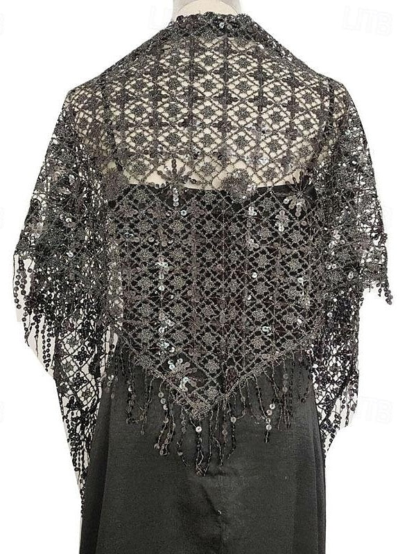 Women's Wedding Bridal Sleeveless Wrap/Shawls With Pure Color,Paillette & Splicing - 이미지 9