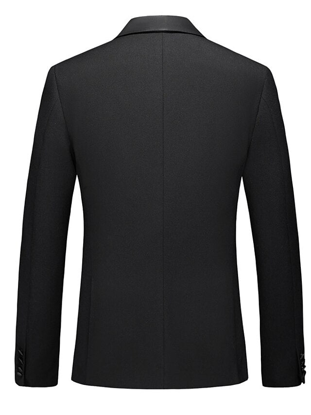 Men's Tailored Fit Single Breasted One-button 3 Pieces Wedding Suits - 이미지 3