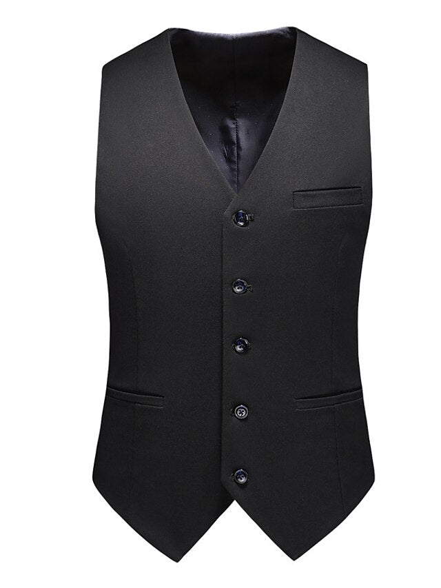 Men's Tailored Fit Single Breasted One-button 3 Pieces Wedding Suits - 이미지 5