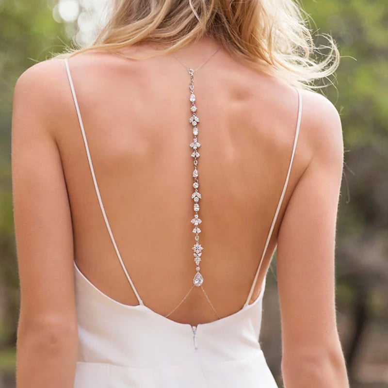 Elegant Zircon Back Necklaces - Image 2