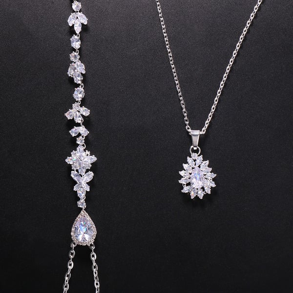 Elegant Zircon Back Necklaces - Image 3