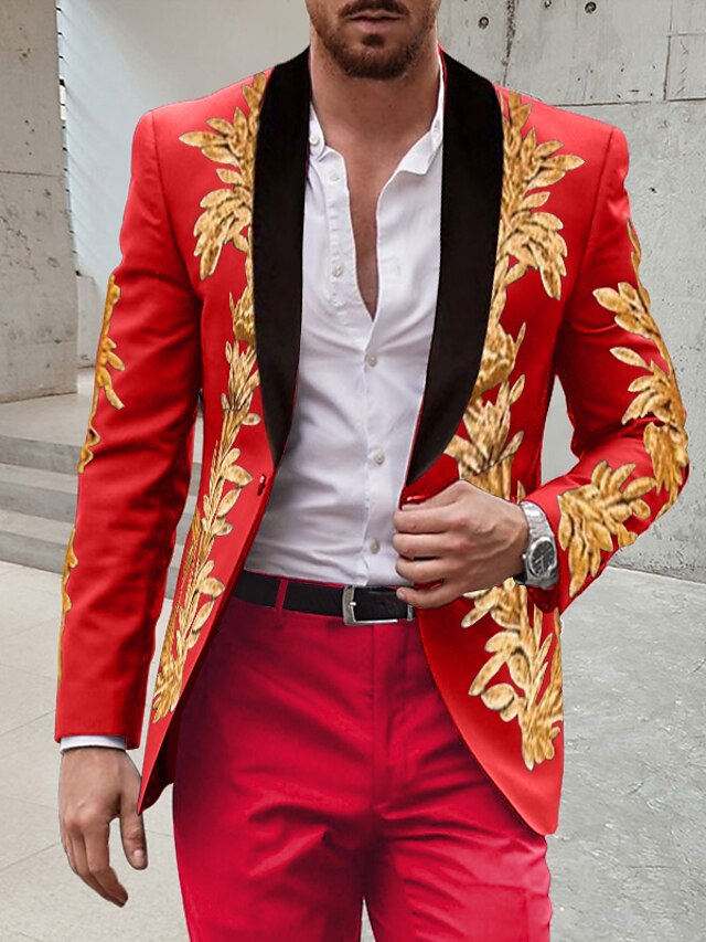 Men's Tailored Fit Single Breasted One-button 2 Pieces Wedding Suits - 画像 (3)