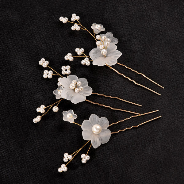 Beautiful Hairpins With Pearl (Set of 3) - Image 4