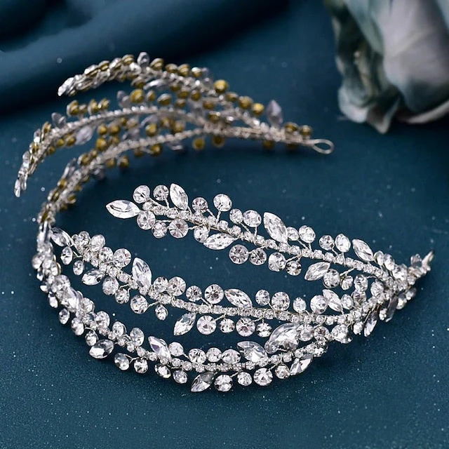 Alloy Wedding Church Classical Bridal Headpieces With Crystals - Image 2