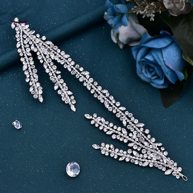 Alloy Wedding Church Classical Bridal Headpieces With Crystals - Image 4
