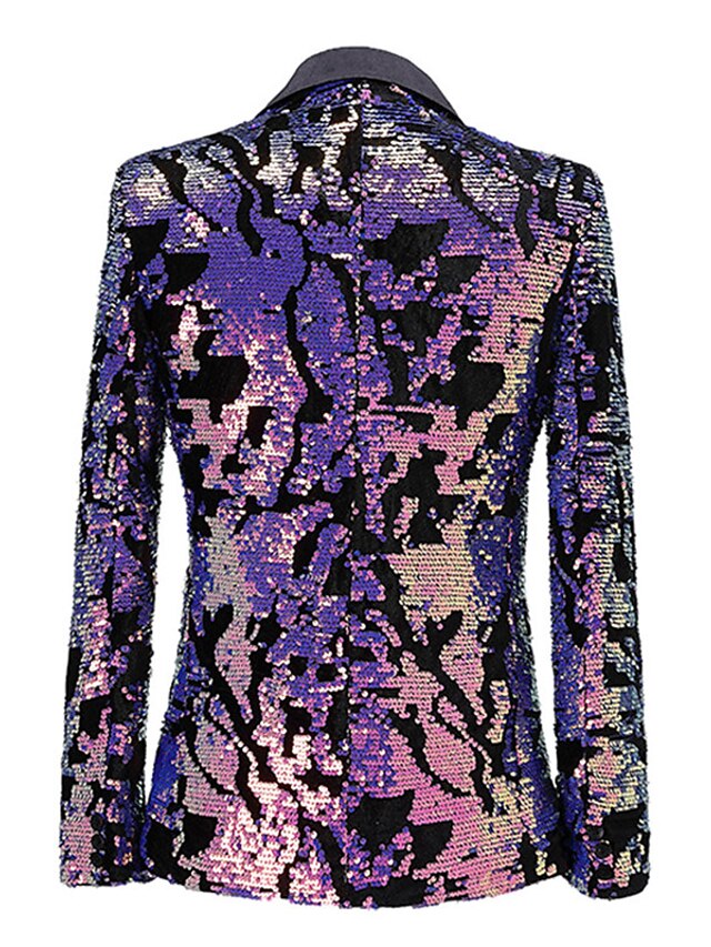 Men's Regular Fit Single Breasted One-button Sequins Jacket - 이미지 2
