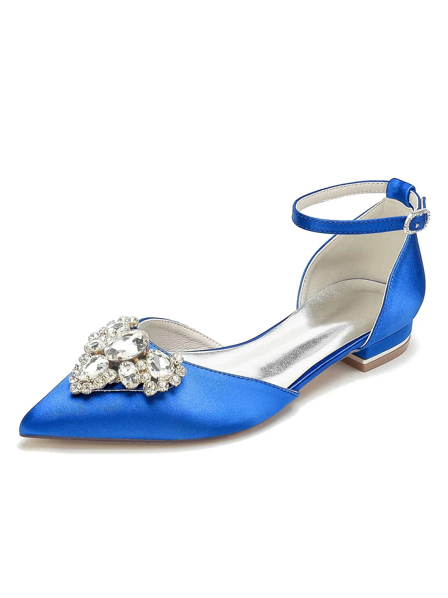 Women's Wedding Shoes Rhinestone Low Heel Pointed Toe Bridesmaid Shoes - 이미지 11
