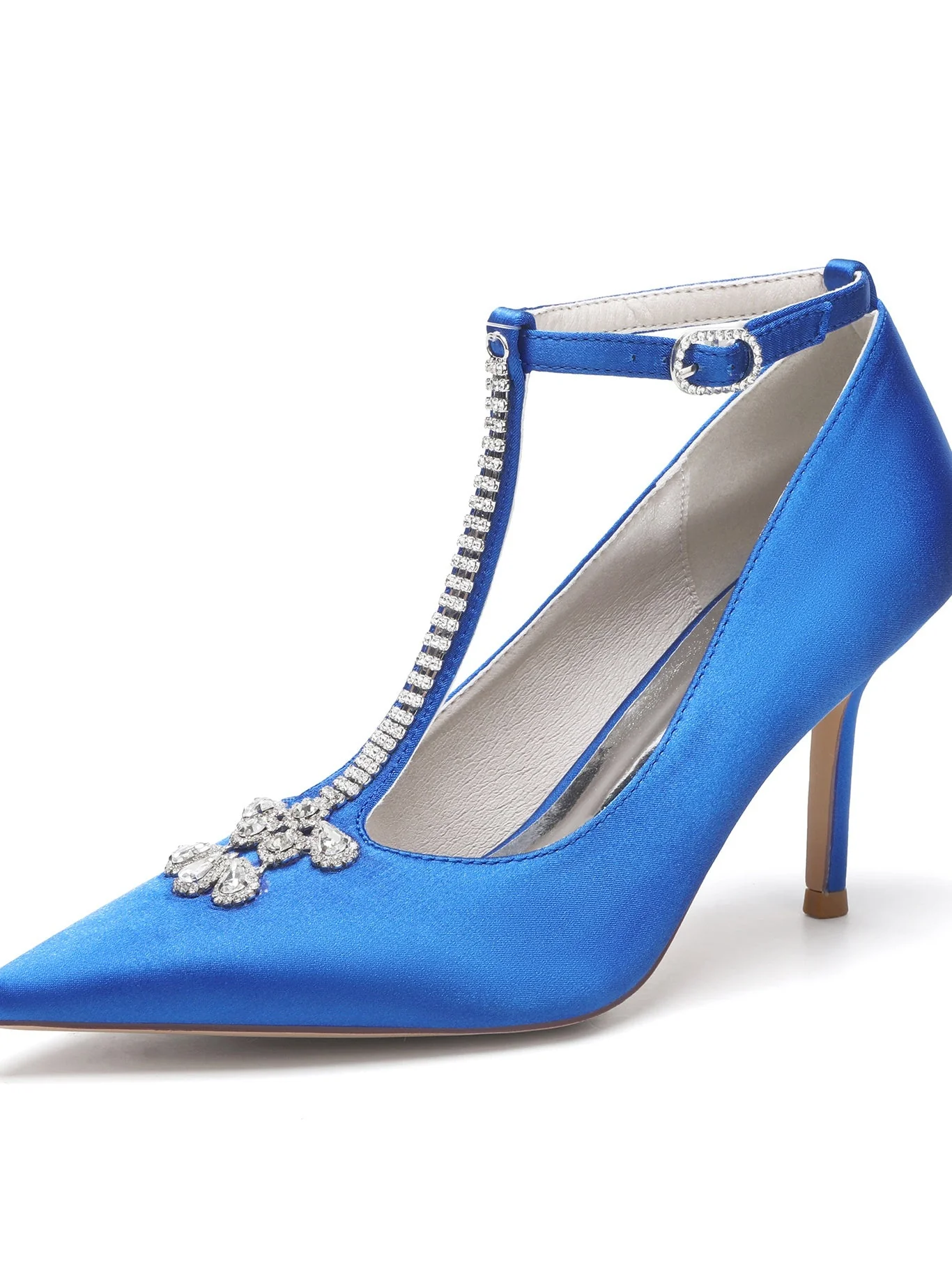 Women's Wedding Shoes Rhinestone Stiletto Heel Pointed Toe Bridesmaid Shoes - Image 9