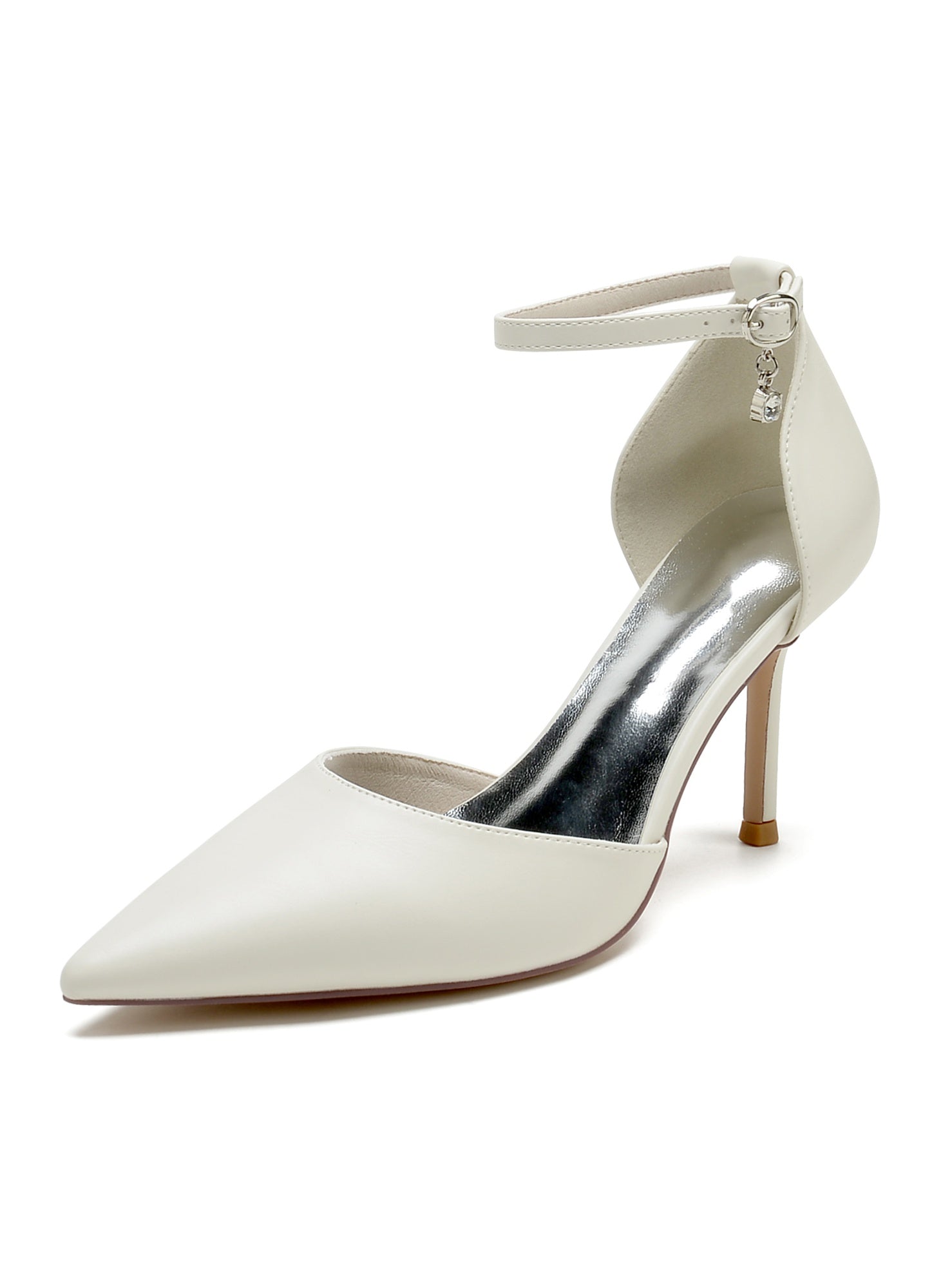 Women's Wedding Shoes Rhinestone High Heel Pointed Toe Bridesmaid Shoes - 画像 (6)