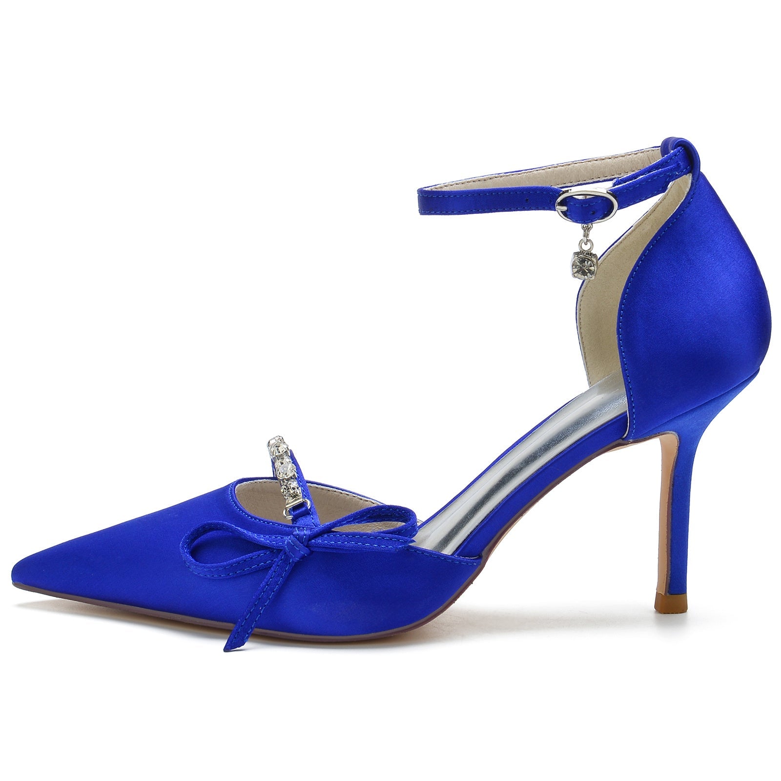 Women's Wedding Shoes Rhinestone Bow(s) Stiletto Pointed Toe Bridal Shoes - 이미지 3