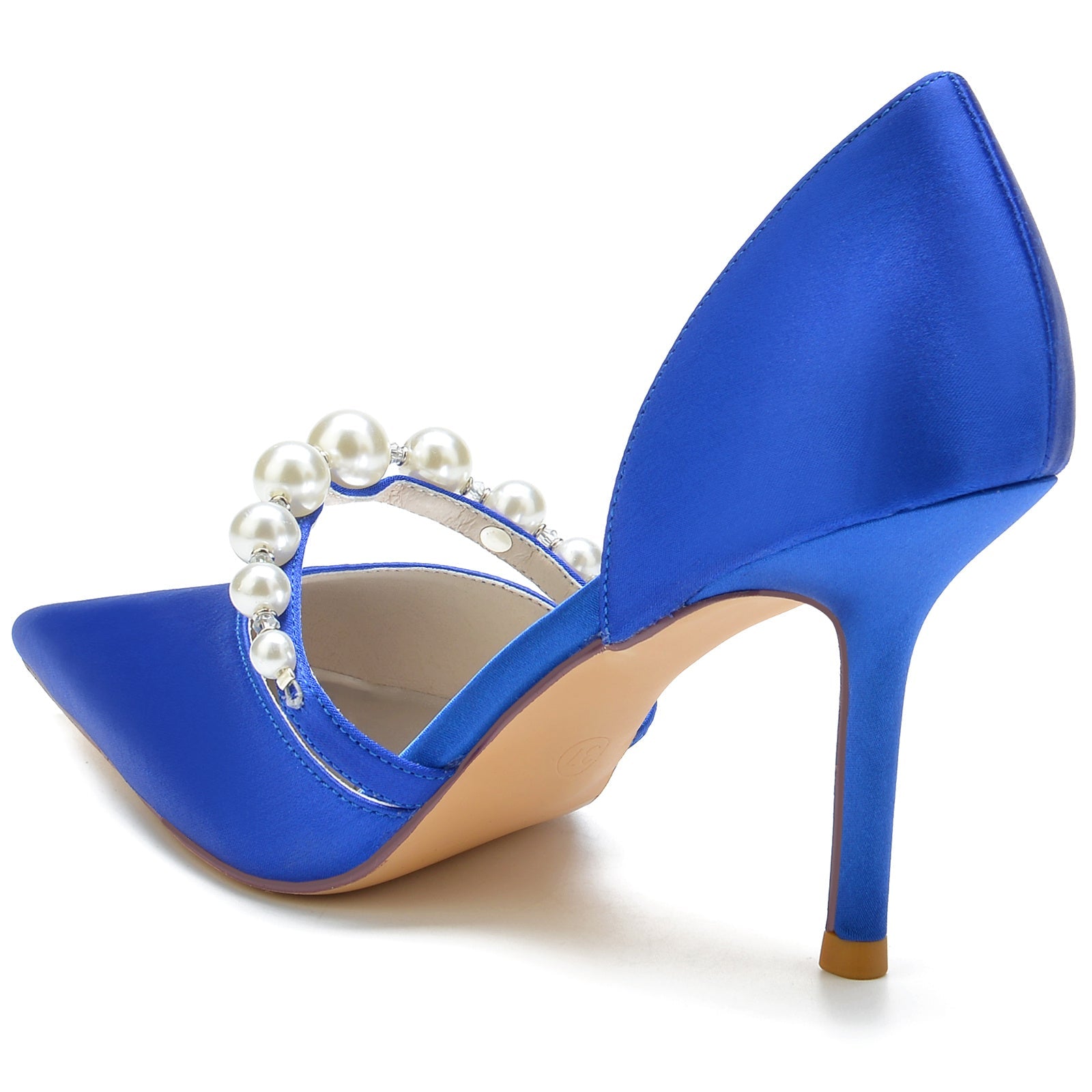 Women's Wedding Shoes Rhinestone Pearl Stiletto Pointed Toe Bridal Shoes - Image 5