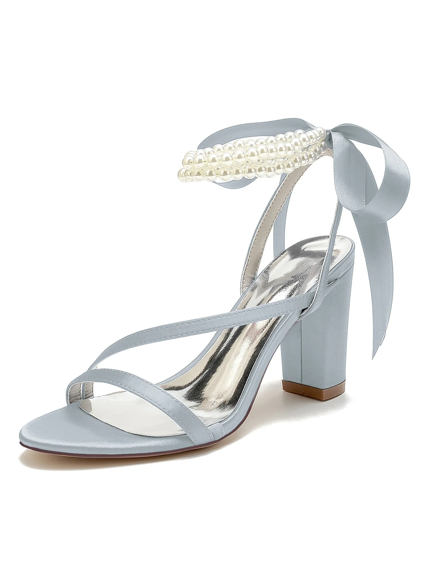 Women's Wedding Shoes Beadings High Heel Bridesmaid Shoes - Image 6