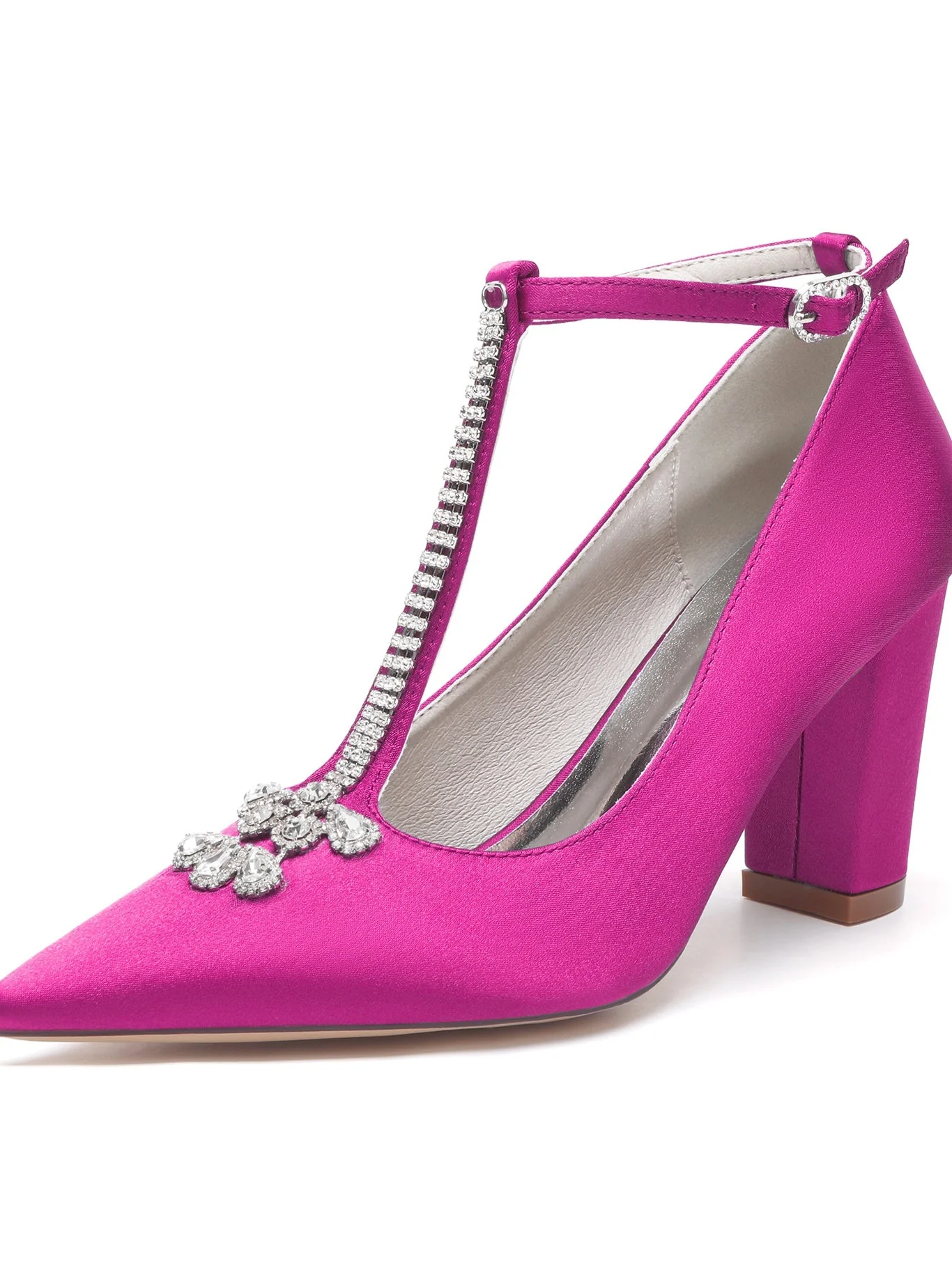 Women's Wedding Rhinestone Stiletto Heel Pointed Toe Bridal Shoes - 이미지 10