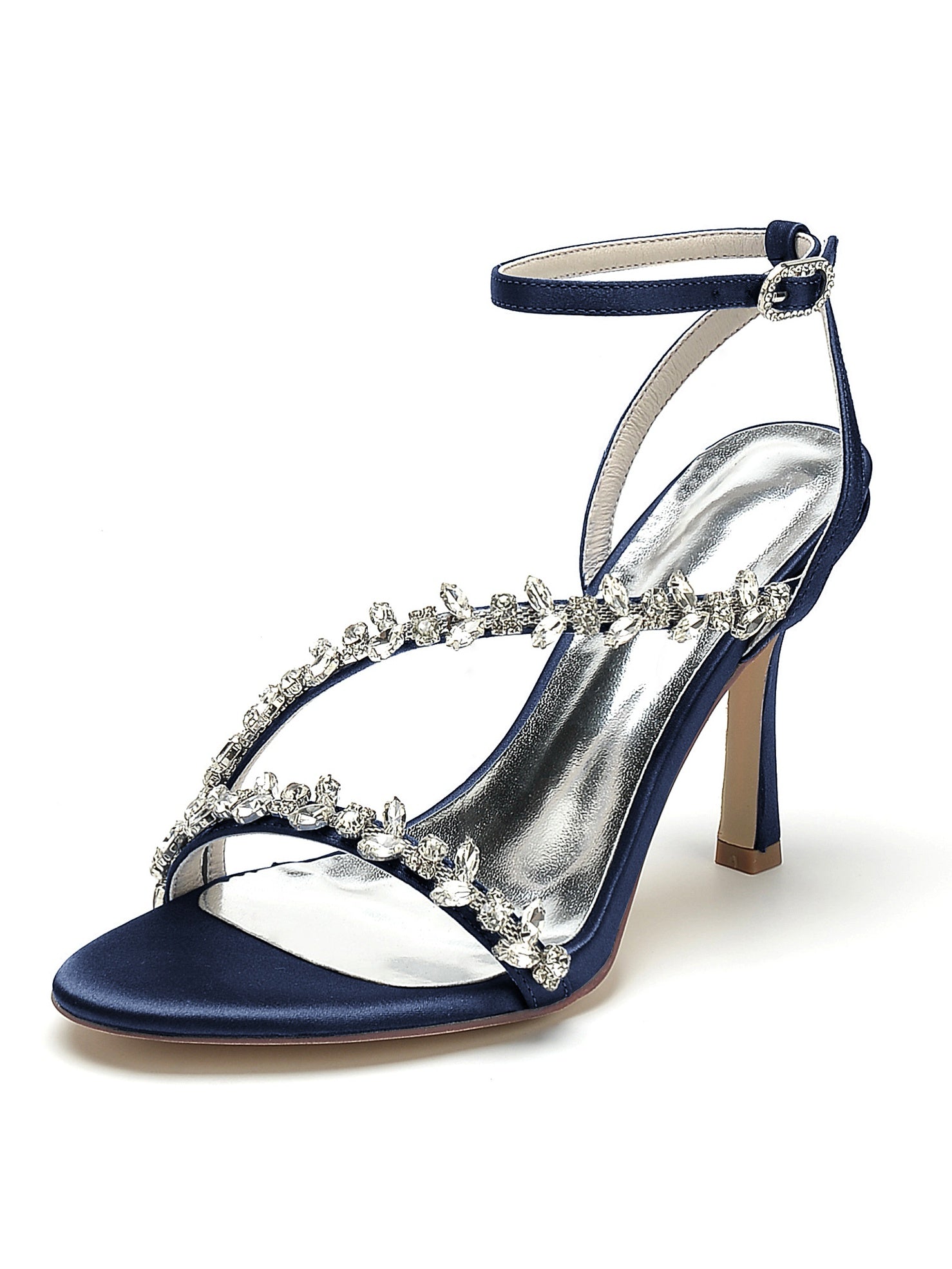 Women's Wedding Shoes Rhinestone High Heel Open Toe Bridal Shoes - 画像 (24)