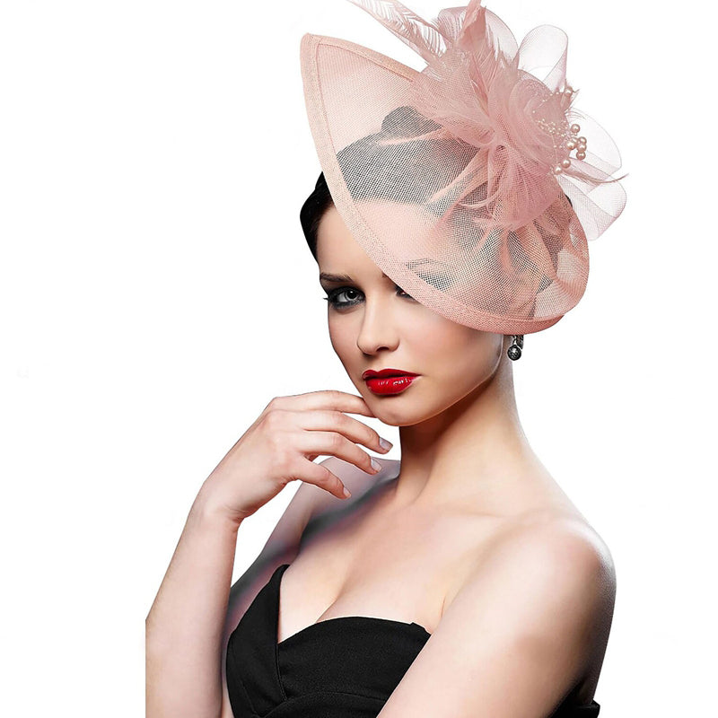 Women's Retro Tulle Veil Fascinator Floral Hat/Headpiece For Party - 画像 (2)