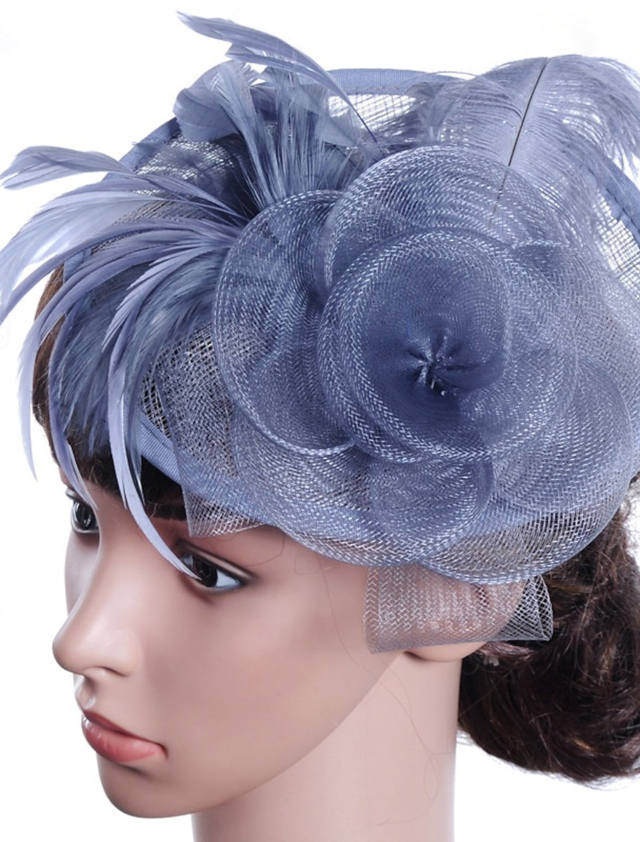 Women's Wedding Party Church Daily Feather Flower Headband Clip/Fascinator - Image 10