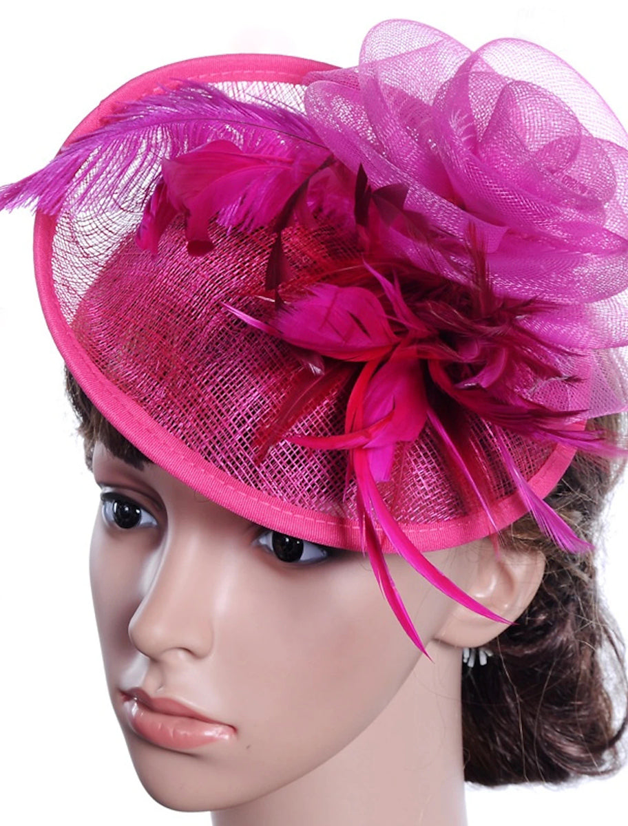 Women's Wedding Party Church Daily Feather Flower Headband Clip/Fascinator - Image 9