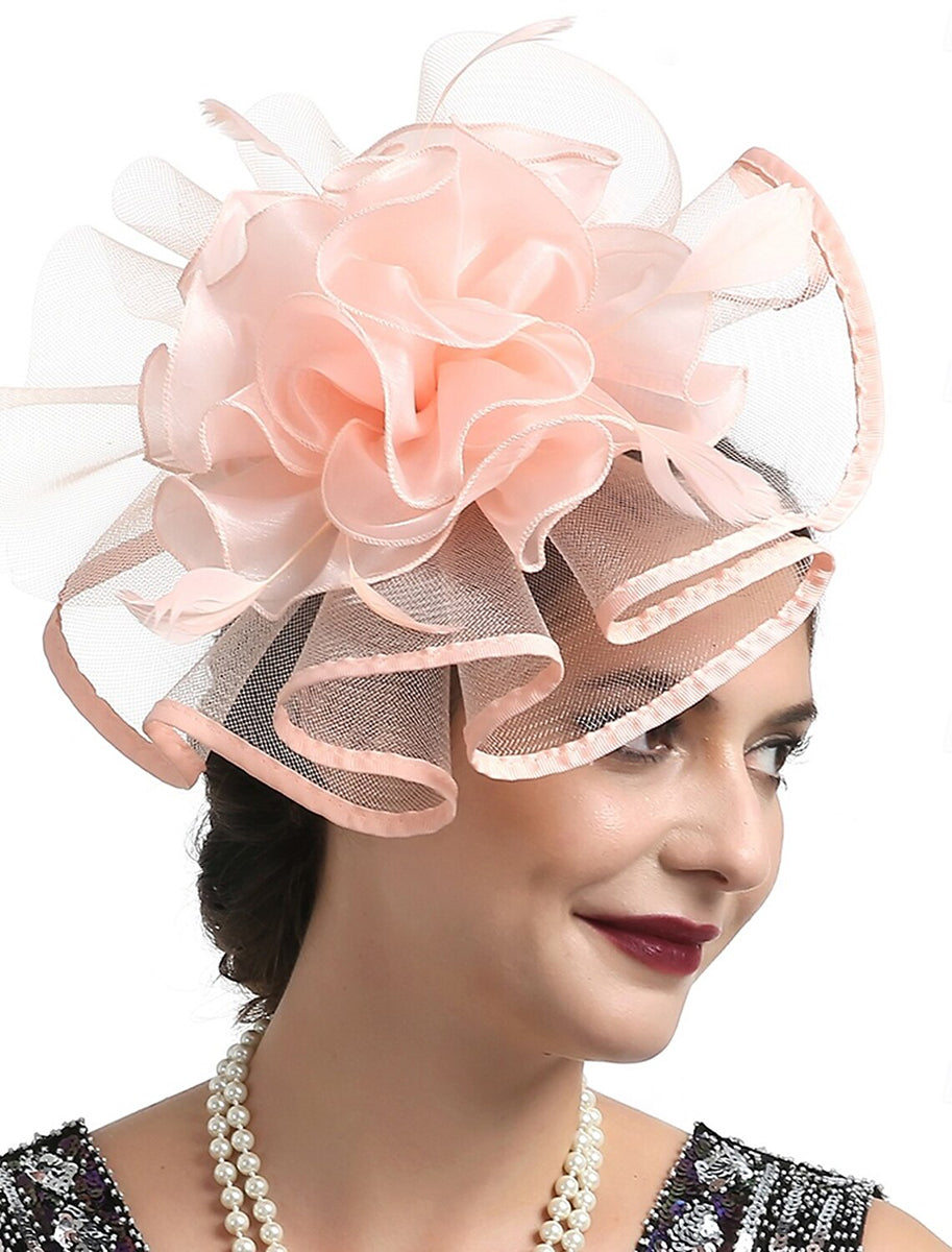Retro Fascinator Tea Party Ladies Day Feather Minimalist Headpiece/Veil Hat - Image 4