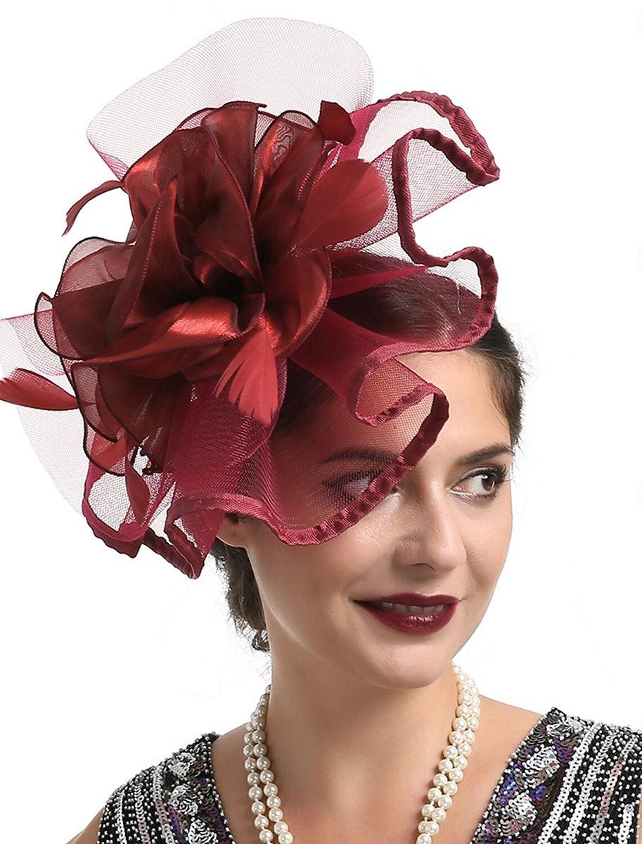 Retro Fascinator Tea Party Ladies Day Feather Minimalist Headpiece/Veil Hat - Image 5