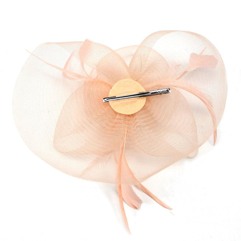 Women's Organza Fedora Hat Tea Party Horse Race Pure Color Headpiece/Veil Hat With Feather - Image 3