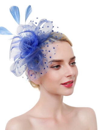 Organza Elegant Wedding Cocktail Party Feather Fascinator/Headpiece With MiniSpot