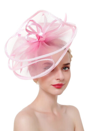 Exaggerated Retro Organza Ladies Day Feather Luxury Bowler Hat/Fascinator