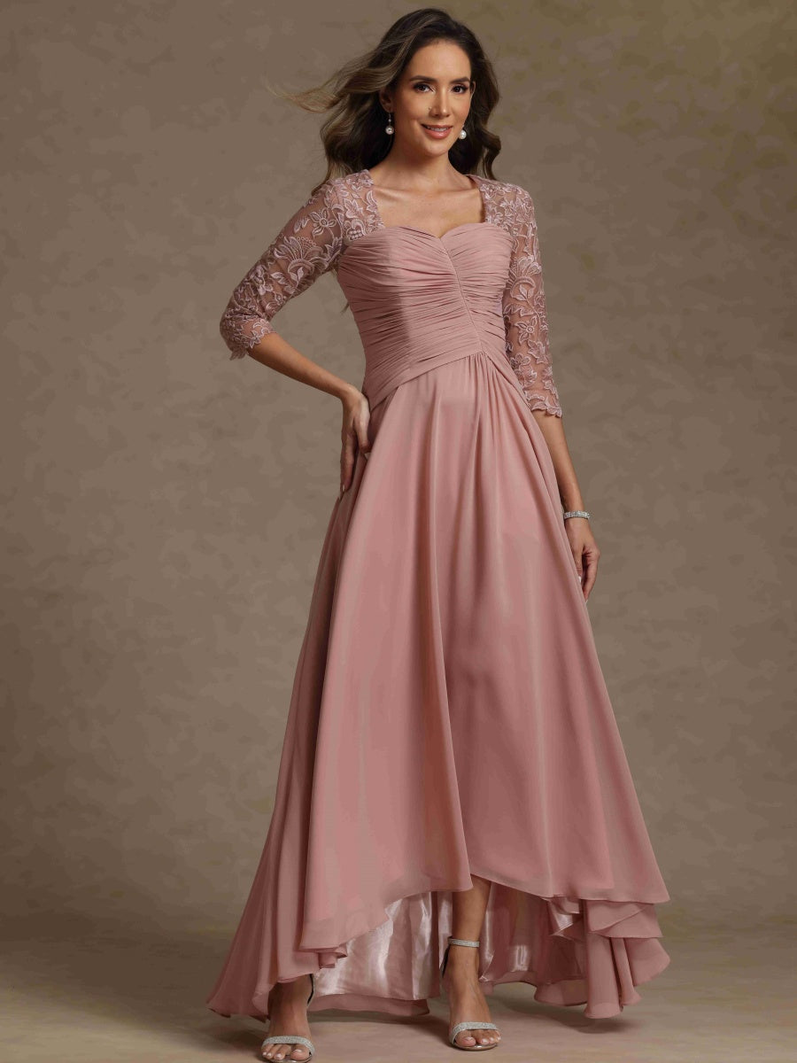 A-Line/Princess Sweetheart Half Sleeves Mother of the Bride Dresses With Lace - 이미지 5