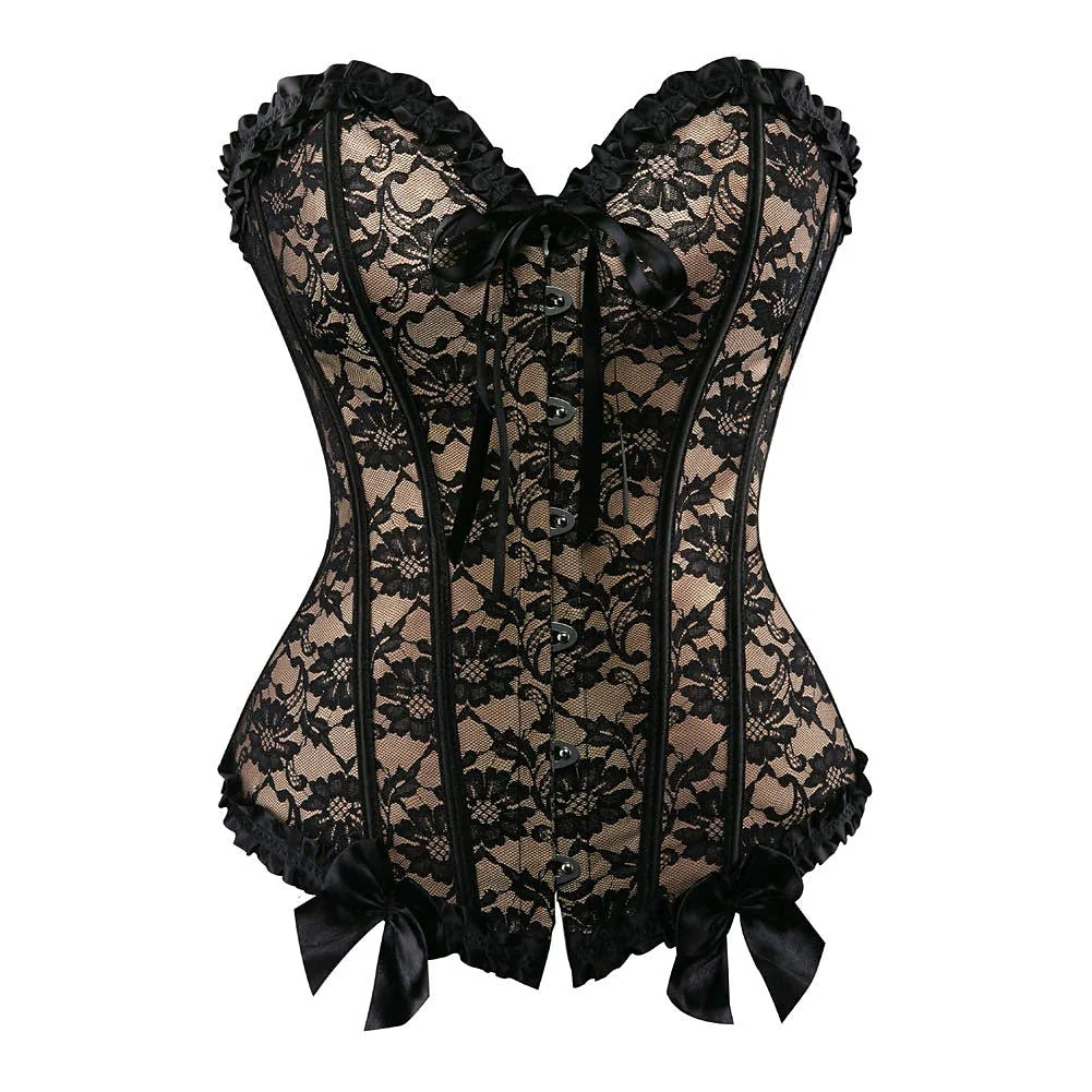 Women‘s Sexy Push Up Lace Overbust Corsets for Wedding Party Birthday - Image 10