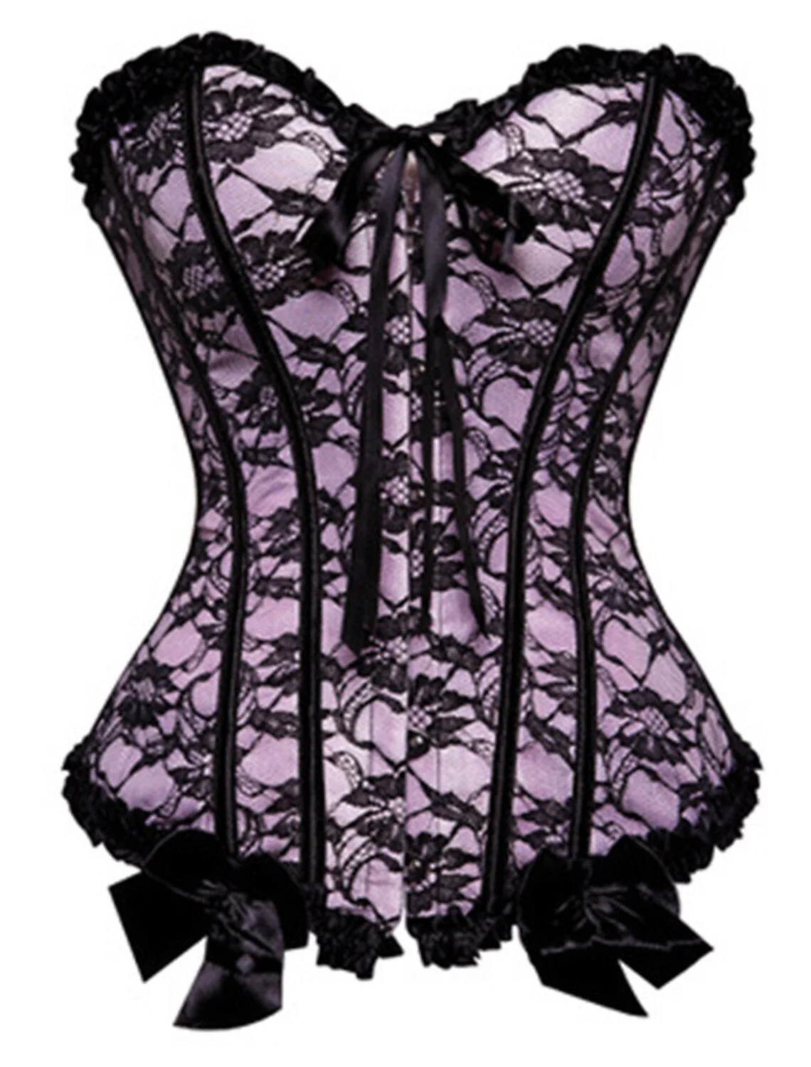 Women‘s Sexy Push Up Lace Overbust Corsets for Wedding Party Birthday - Image 8