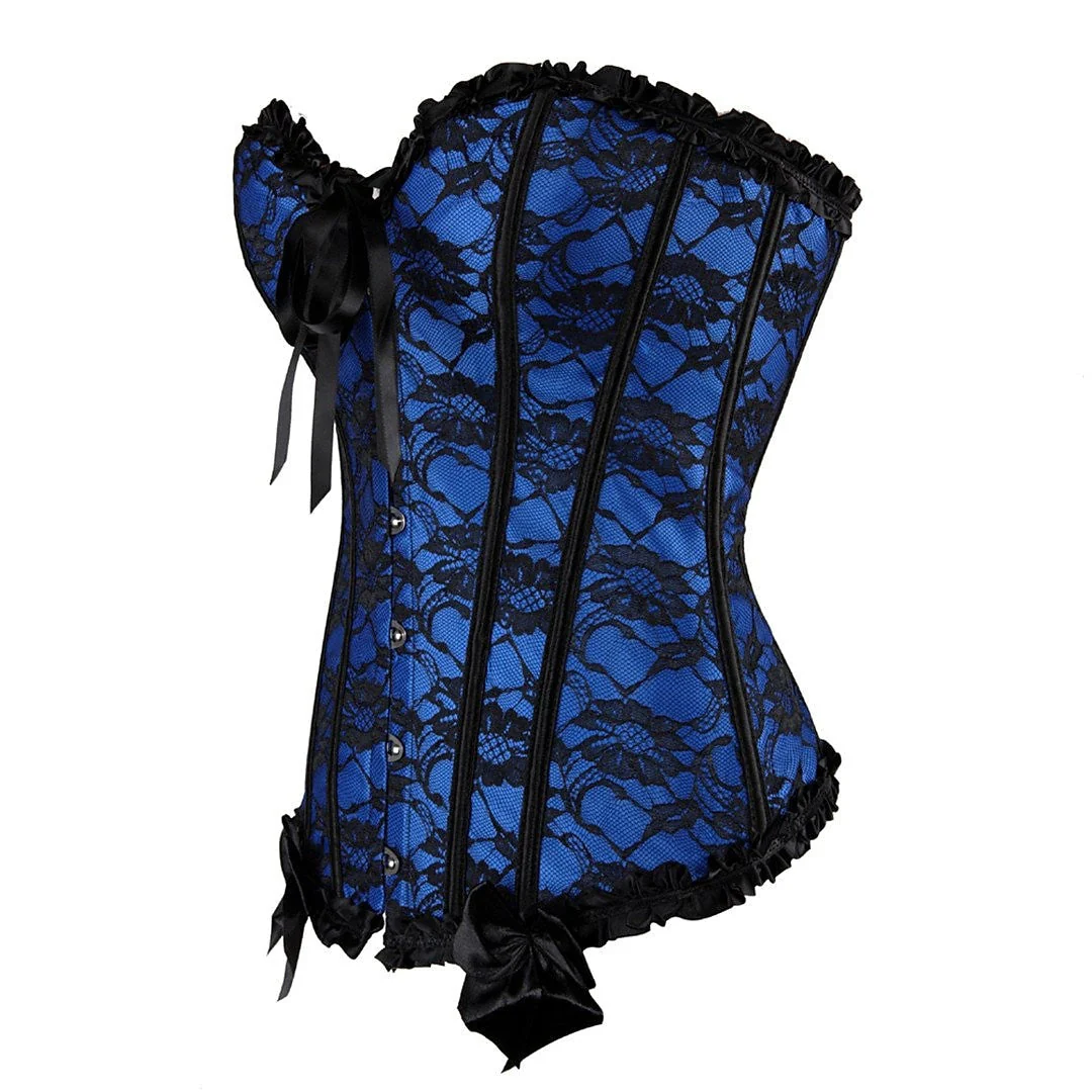 Women‘s Sexy Push Up Lace Overbust Corsets for Wedding Party Birthday - Image 5
