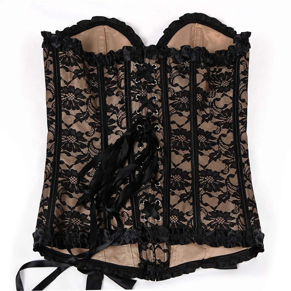 Women‘s Sexy Push Up Lace Overbust Corsets for Wedding Party Birthday - Image 3