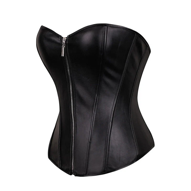 Women‘s Sexy Zipper Push Up Overbust Corsets for Wedding Party Birthday - Image 2
