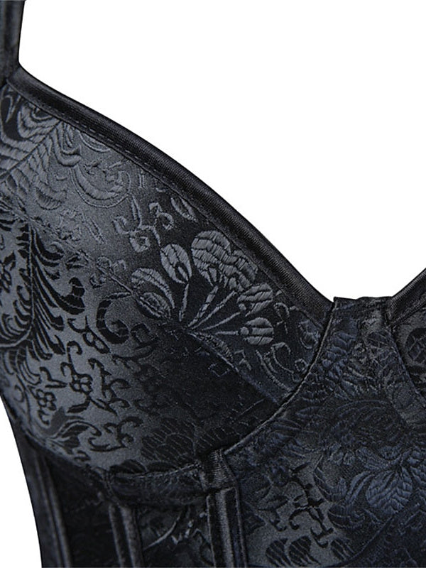 Women‘s Sexy Zipper Tummy Control Flower Push Up Overbust Corsets for Wedding Party Birthday - Image 6