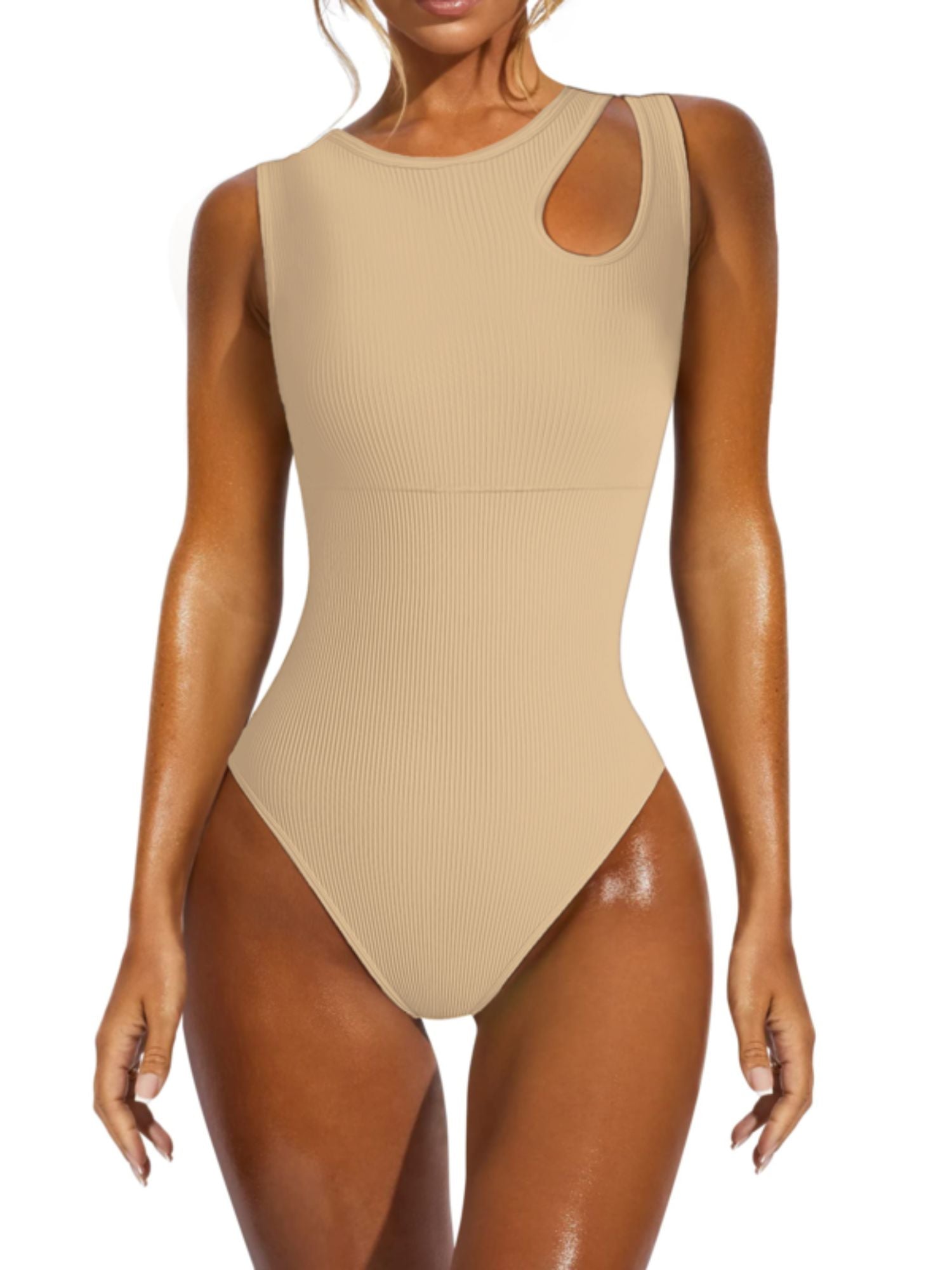 Sexy Asymmetrical Wide Strap Spandex Waist Nipper Shapewear - Image 2