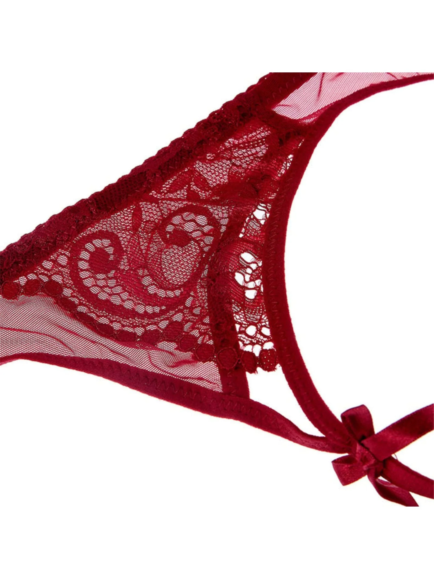 Sexy Lace Mesh Breathable Garter Stockings Polyester Panty - 画像 (8)