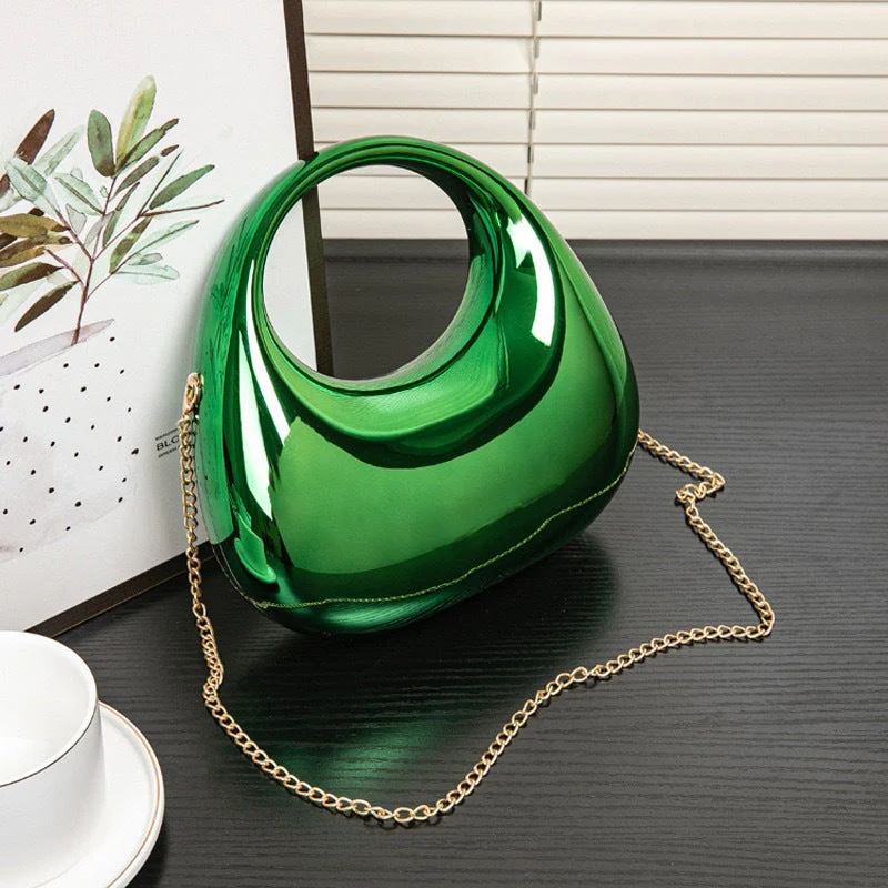 Gold Fashion High-End Acrylic Evening Chain Dumpling Bag - Image 7