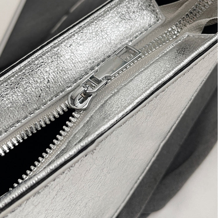 Silver Sweet Heart PU Fashion High-End Evening Clutch Bag with Rhinestone - Image 3