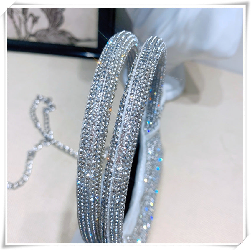 Silver Luxurious Sparkling Crystal Fashion Wedding Party Clutch Bag with Bowknot - 画像 (7)