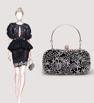 Women's Clutches & Evening Bags Glass Diamond Encrusted Beading