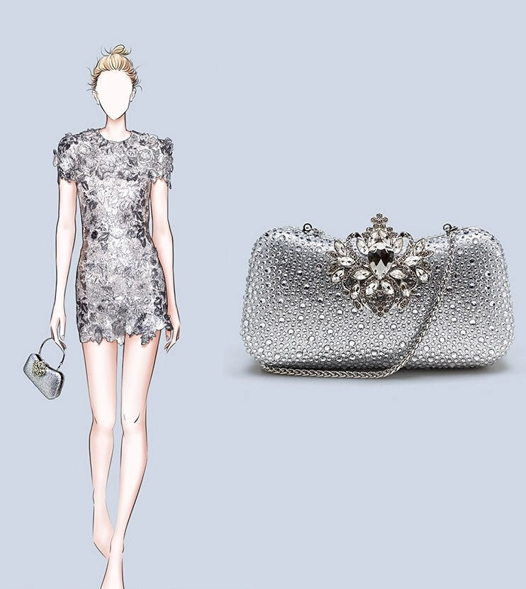 Women's Clutches & Evening Bags with Rhinestone Beading Sparkling