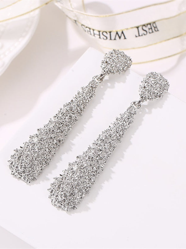 Pear Cut Drop Earrings For Women's Wedding Work Daily Party - 이미지 3