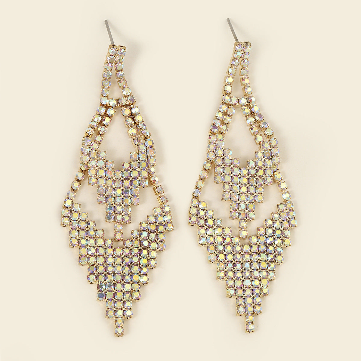 Stylish Rhinestone Luxury Drop Earrings - Image 3