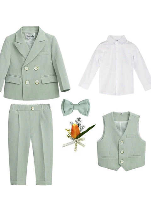 Kids Boys Suit & Blazer Shirt & Pants  Long Sleeve 5 Roots Outfit Set 3-7 Years Boy's Wedding Suit Sets - Image 6