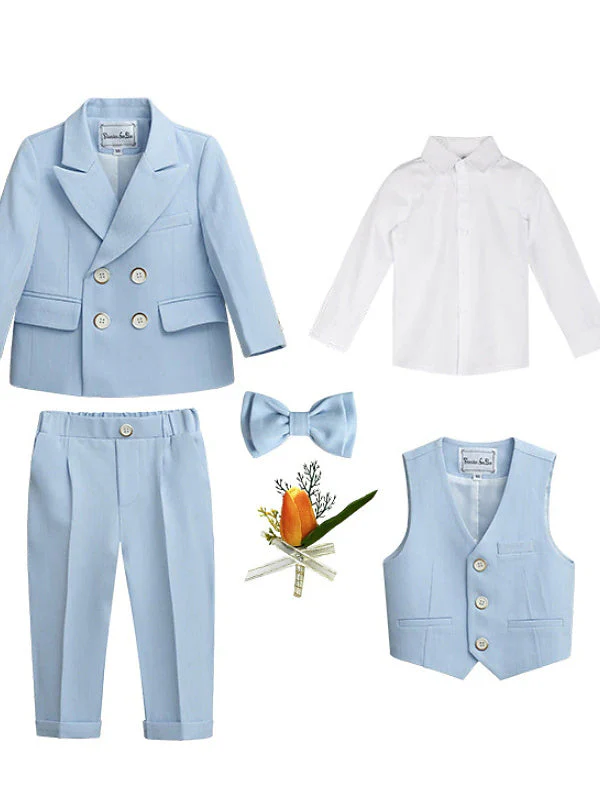 Kids Boys Suit & Blazer Shirt & Pants  Long Sleeve 5 Roots Outfit Set 3-7 Years Boy's Wedding Suit Sets - Image 5