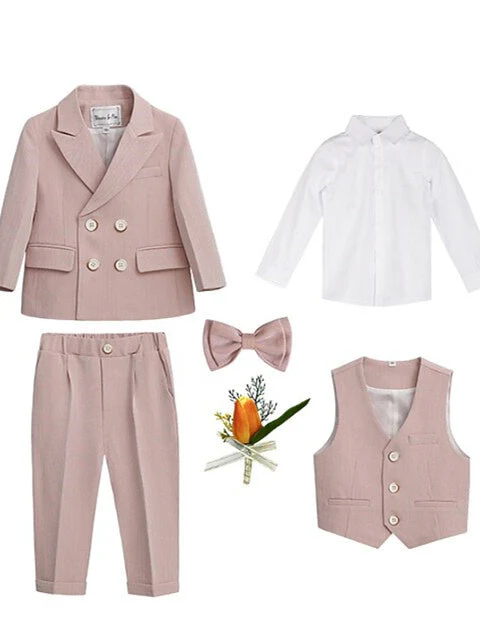 Kids Boys Suit & Blazer Shirt & Pants  Long Sleeve 5 Roots Outfit Set 3-7 Years Boy's Wedding Suit Sets - Image 4