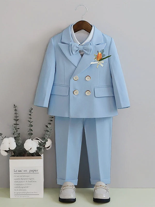 Kids Boys Suit & Blazer Shirt & Pants  Long Sleeve 5 Roots Outfit Set 3-7 Years Boy's Wedding Suit Sets - Image 3